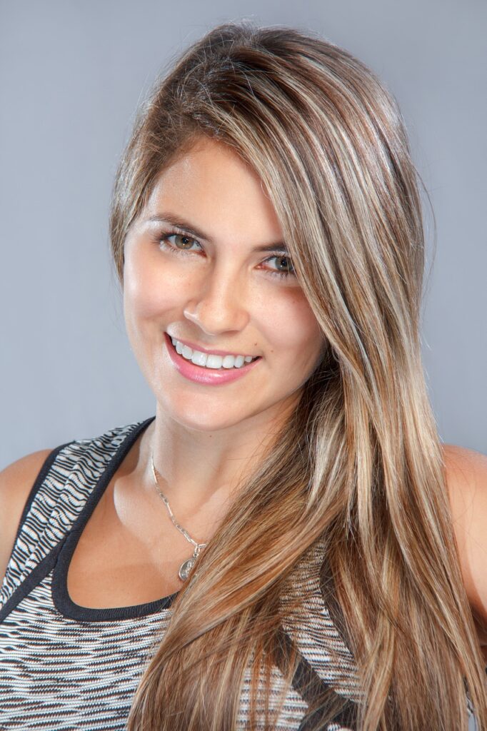 beautiful, portrait, smiling, smile, hair, beauty, attractive, young, woman, penetrating, blonde, pretty, one, sensuality, makeup, black, girl, female, person, adult, closeup, healthy, cute, human, reflexion, close-up, glamour, make-up, fashion, model, studio, gold, look, lovely, adorable, camera, cosmetics, lifestyles, wellbeing, dentist, adspublicity, brown fashion, brown beauty, brown camera, brown model, brown smile, brown healthy, brown makeup, brown hair, brown human, brown closed